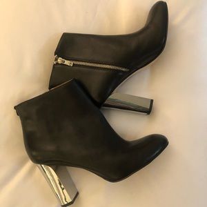 Calvin Klein ankle boots with mirror heels